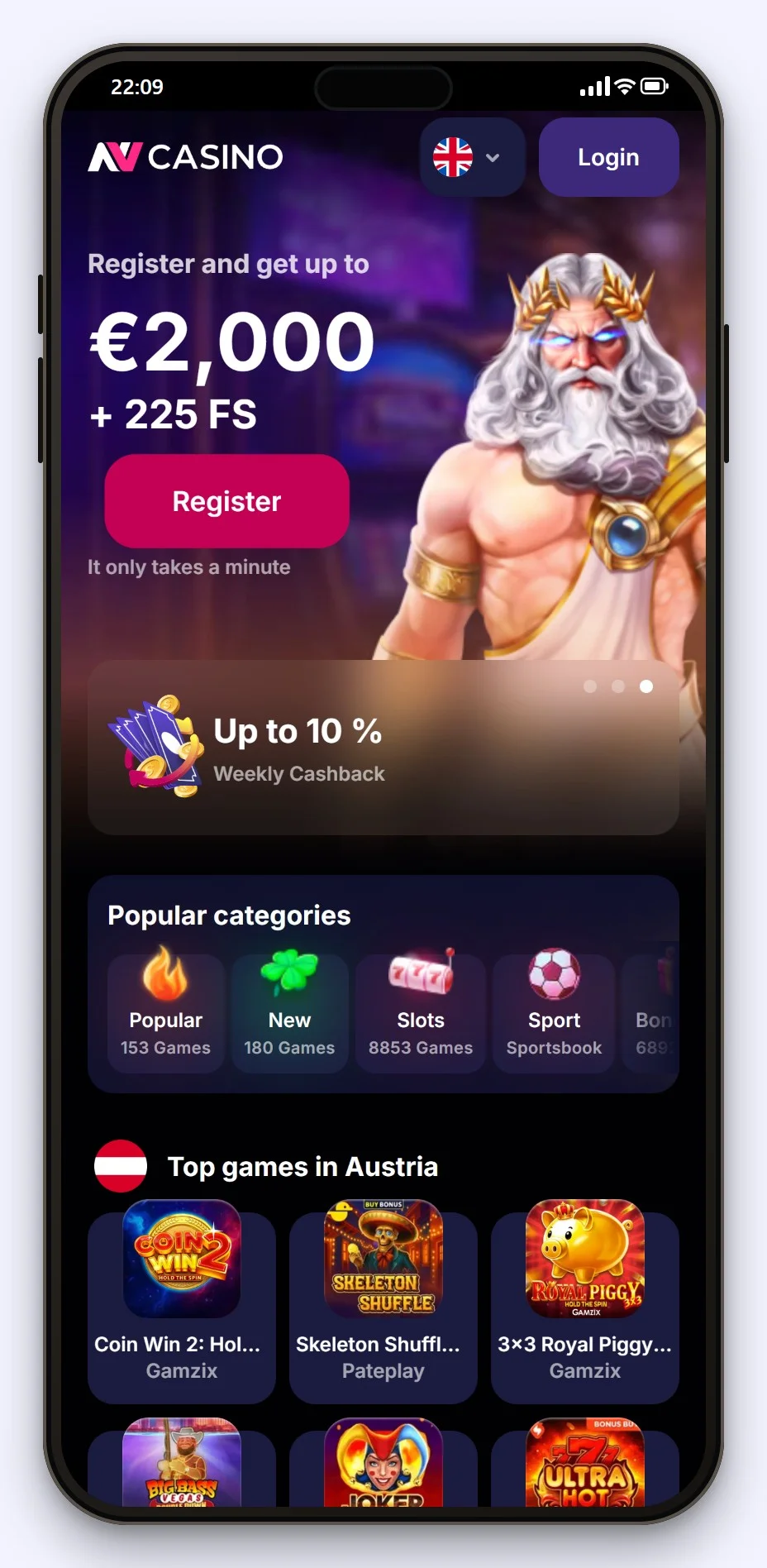 online kasíno google pay: NV Casino mobilná verzia